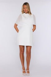 The Cool Layer Mini Dress White