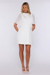 The Cool Layer Mini Dress White