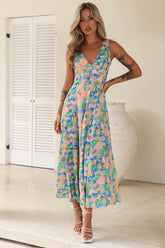 Blissful Luxuries Midi Dress Multi