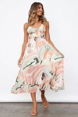 Begonia Bloom Maxi Dress Pink