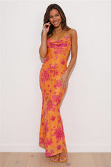 Best Bits Mesh Maxi Dress Orange