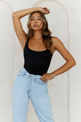 BASE Everyday Staple Singlet Top Onyx Black