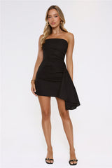 Soul Searching Strapless Mini Dress Black
