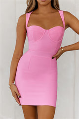 Worldwide Style Bandage Mini Dress Pink