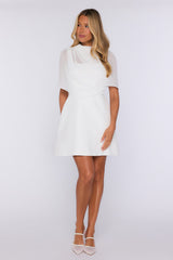 The Cool Layer Mini Dress White