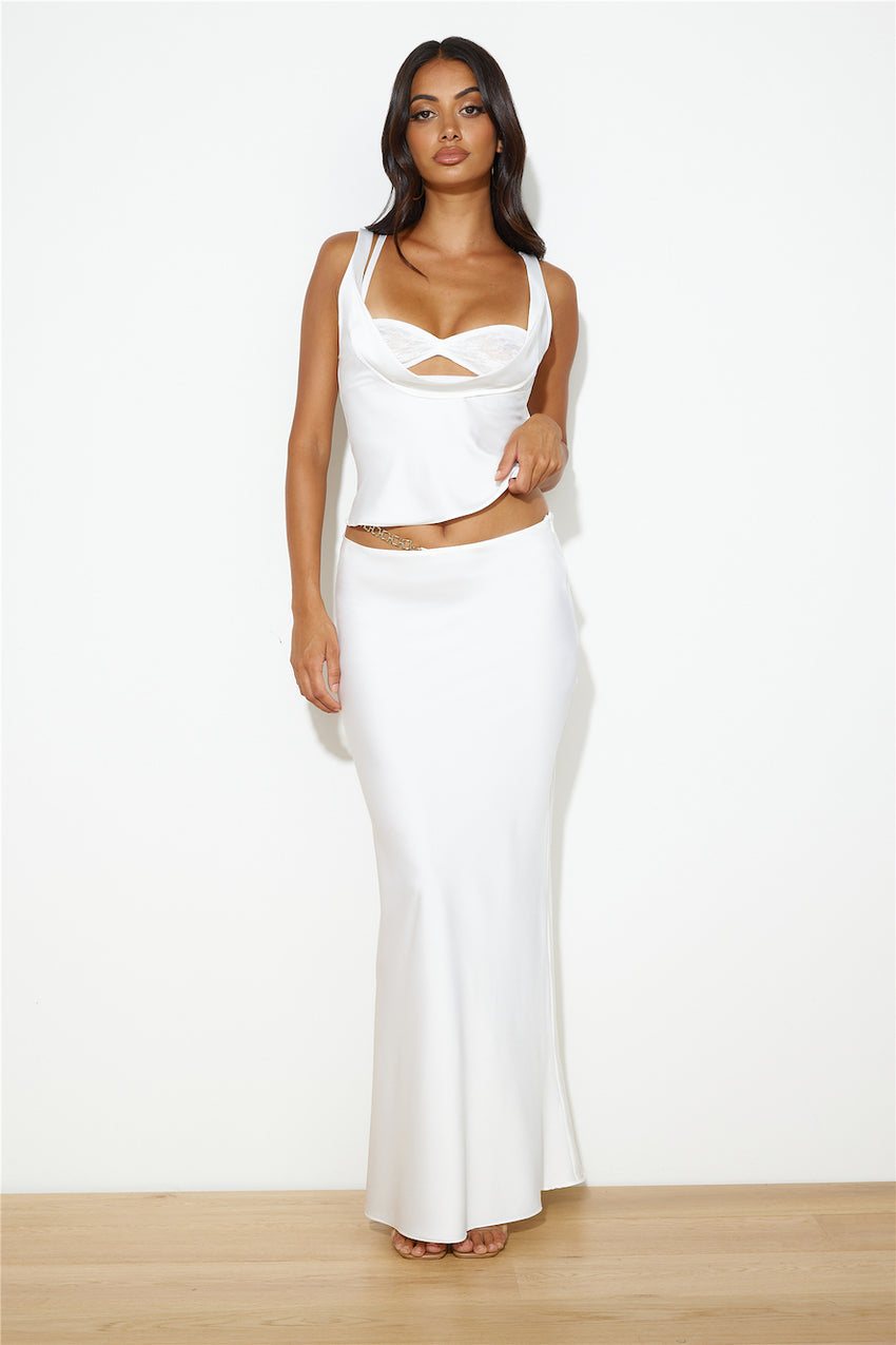 LIONESS Marmont Maxi Skirt Porcelain