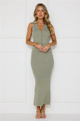 Mayfair Knit Maxi Skirt Khaki