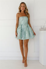 Nora Strapless Mini Dress Sage