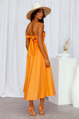 Take Me To The Sun Midi Dress Orange