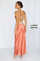 Imaginary Nights Midi Dress Coral